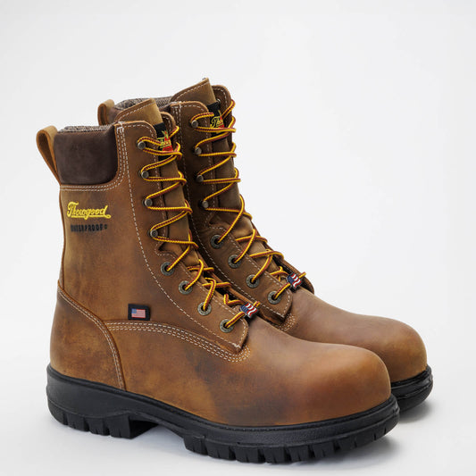 Thorogood Men's Genesis Series 8" Round Toe Waterproof Work Boot -Chestnut- 804-4249 - Overlook Boots