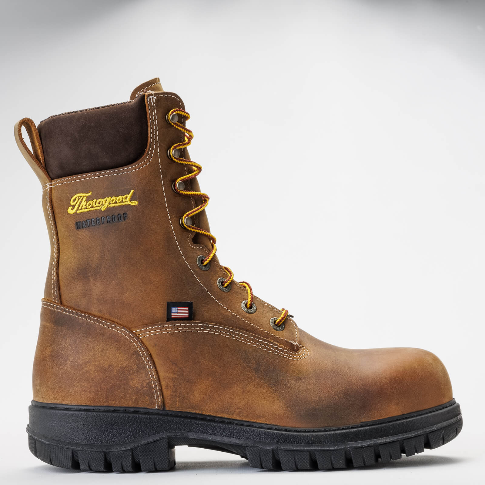 Thorogood Men's Genesis Series 8" Round Toe Waterproof Work Boot -Chestnut- 804-4249 7 / Medium / Chestnut - Overlook Boots