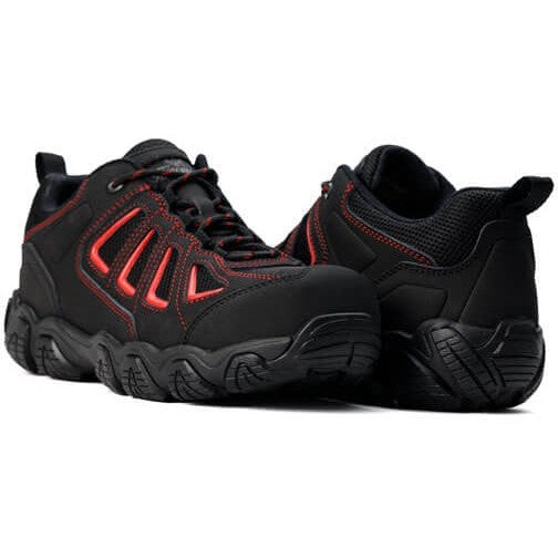 Thorogood Men's Crosstrex Series Oxford Composite Toe Hiker Work Shoe -Black/Red- 804-6001 - Overlook Boots