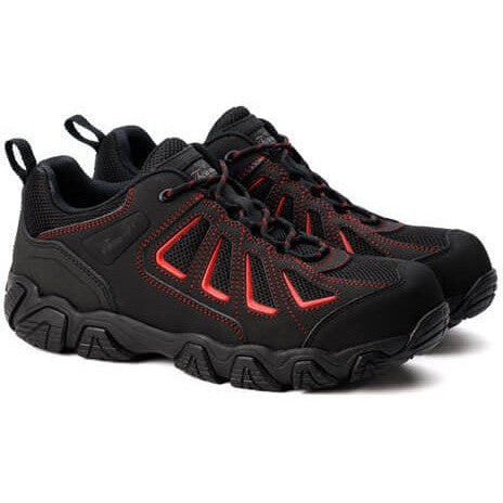 Thorogood Men's Crosstrex Series Oxford Composite Toe Hiker Work Shoe -Black/Red- 804-6001 - Overlook Boots
