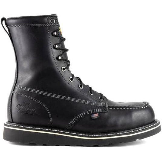 Thorogood Men's American Heritage Midnight 8" Steel Toe USA Made Wedge Work Boot - 804-6208 - Overlook Boots