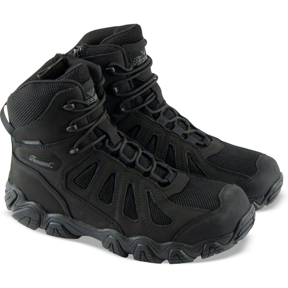 Thorogood Men's Crosstrex 6" Safety Toe Side Zipper Waterproof Hiker - 804-6290 8 / Medium / Black - Overlook Boots