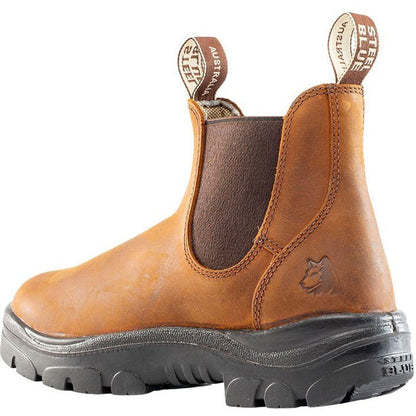 Steel Blue Men's Hobart 6" Soft Toe Waterproof Ankle Work Boot -Brown- 810901 - Overlook Boots