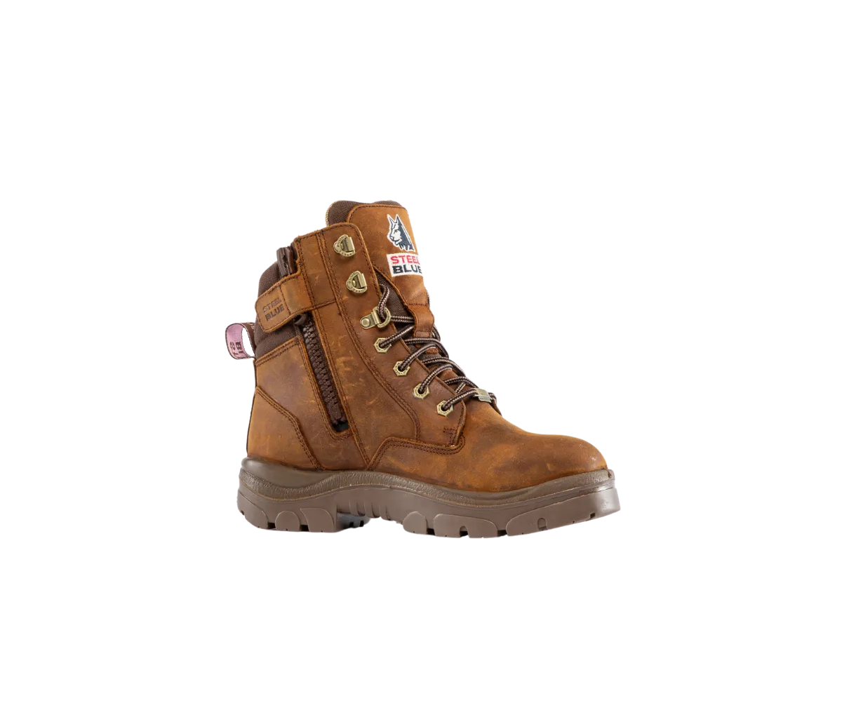 Steel Blue Women's Southern Cross Steel Toe WP Work Boot- Brown- 812859 5 / Wide / Distressed Brown - Overlook Boots