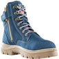 Steel Blue Women's Cross 6" Steel Toe Waterproof Side Zipper Work Boot -Blue- 812861 5 / Wide / Blue - Overlook Boots