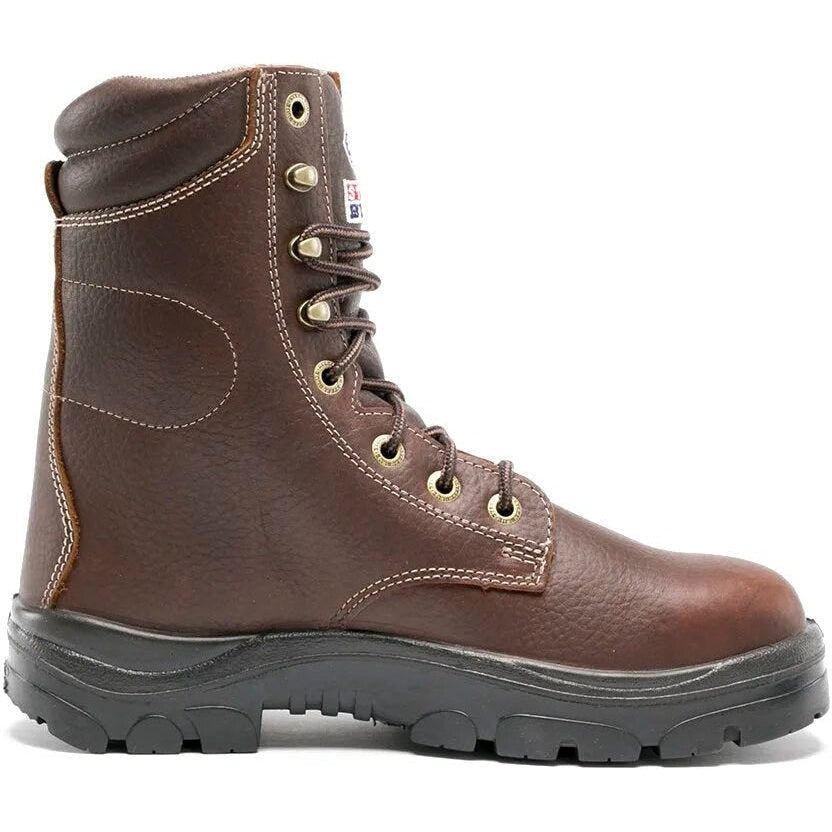 Steel Blue Men's Portland 8" Waterproof Steel Toe Lace Up Work Boot - Oak - 812955 - Overlook Boots
