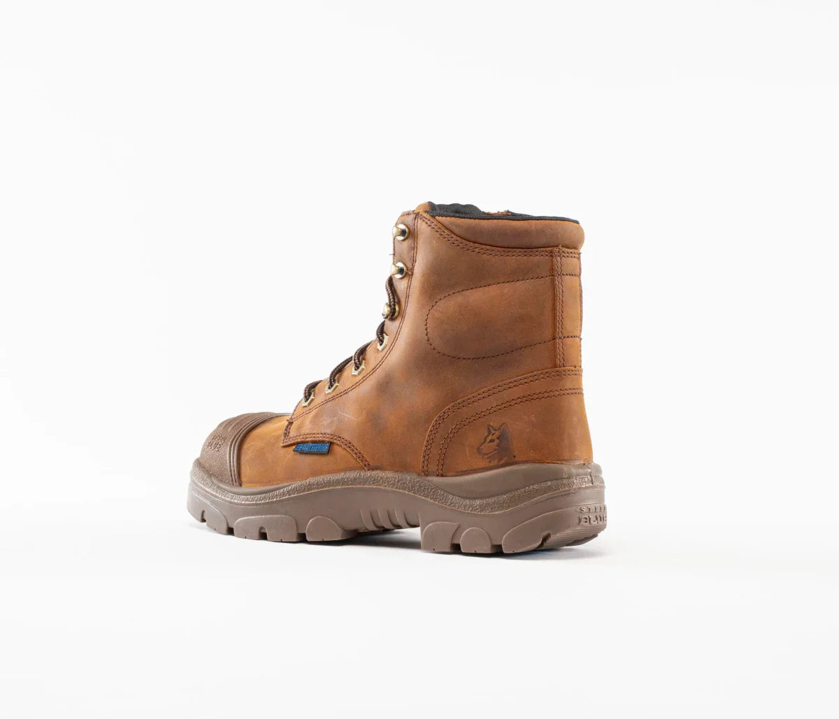 Steel Blue Men's Argyle Scuff 6" Steel Toe WP Work Boot- Brown- 812962 - Overlook Boots