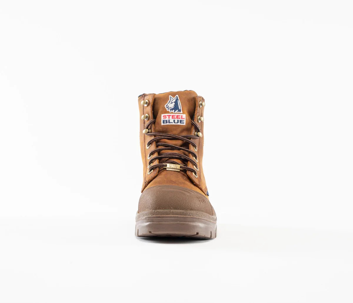 Steel Blue Men's Argyle Scuff 6" Steel Toe WP Work Boot- Brown- 812962 - Overlook Boots