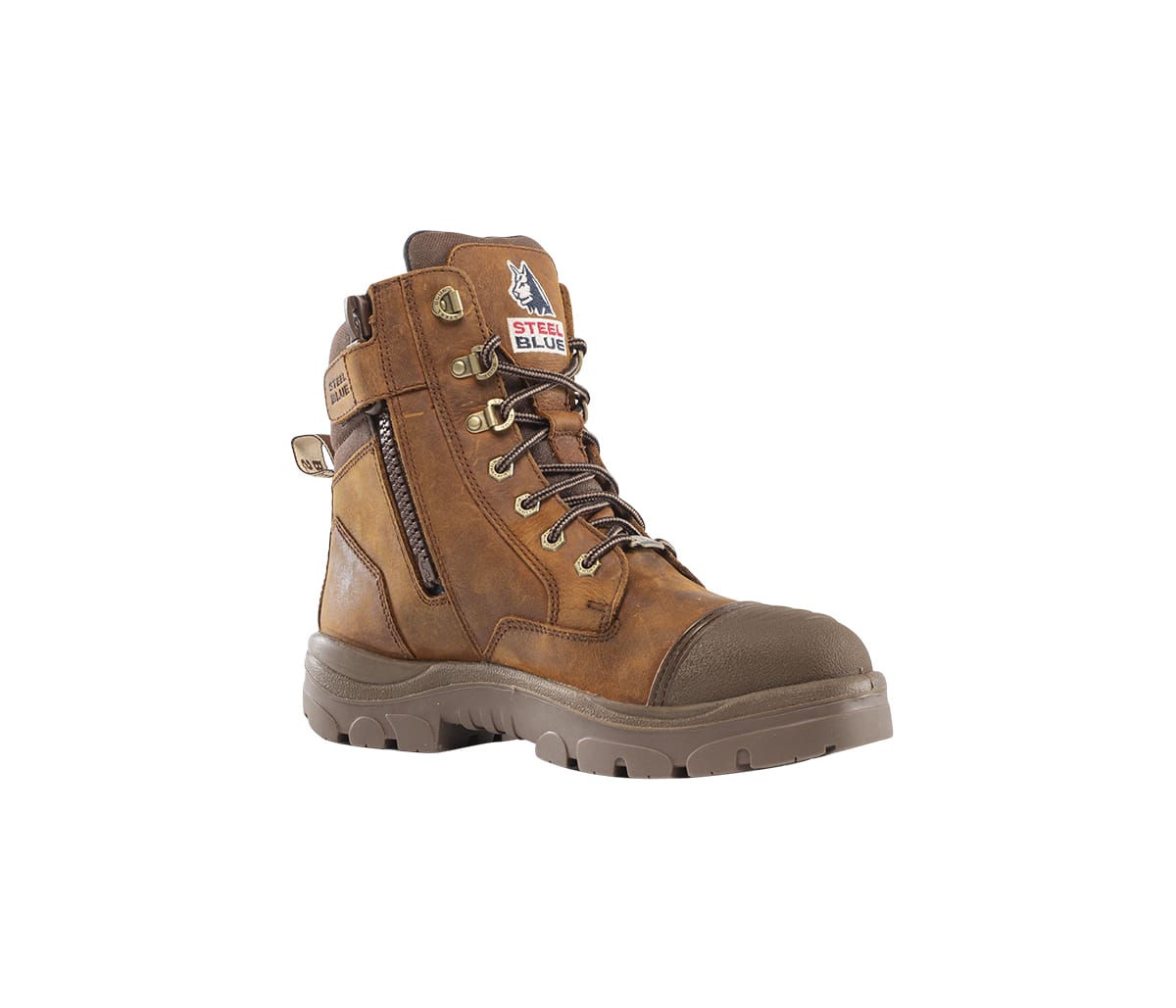Steel Blue Men's Southern Cross 6" Steel Toe WP Work Boot- Brown - 812969 7 / Medium / Brown - Overlook Boots