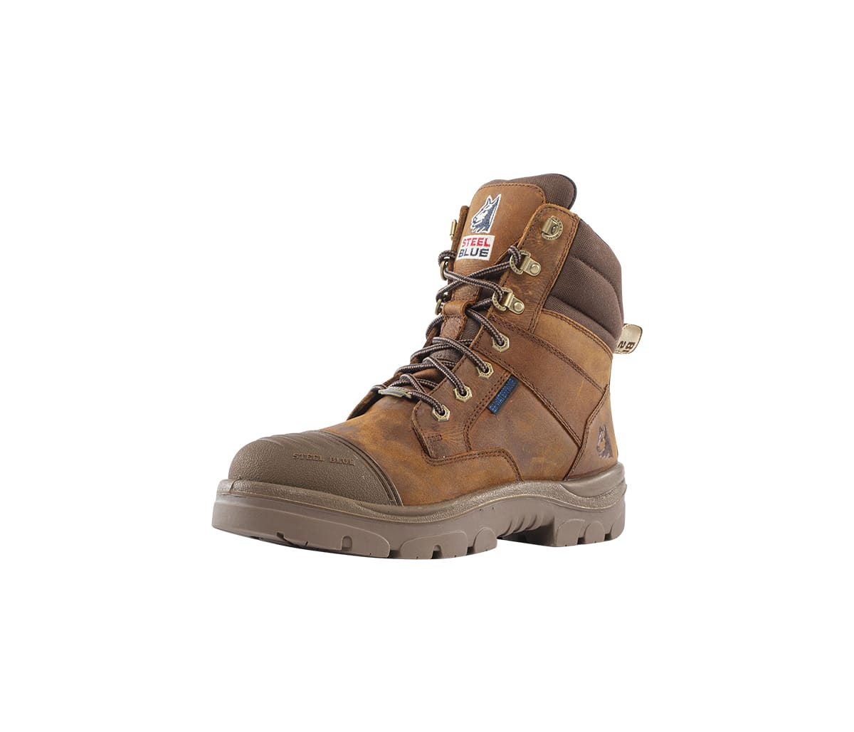 Steel Blue Men's Southern Cross 6" Steel Toe WP Work Boot- Brown - 812969 - Overlook Boots