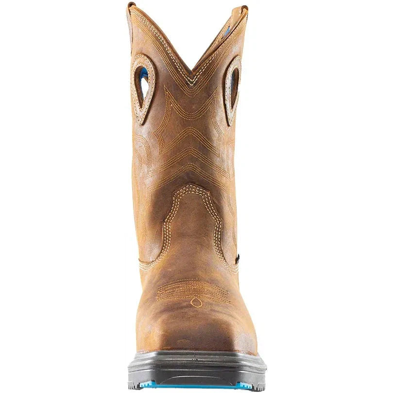 Steel Blue Men's Heeler Met Steel Toe Waterproof Western Work Boot -Brown- 813904 - Overlook Boots