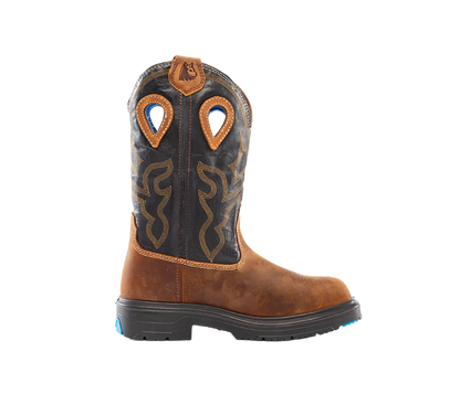 Steel Blue Men's Blue Heeler Steel Toe WP Western Work Boot- Black- 813945 - Overlook Boots