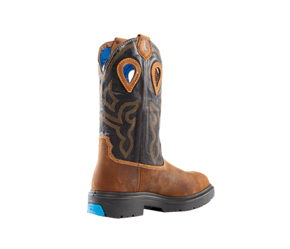 Steel Blue Men's Blue Heeler Steel Toe WP Western Work Boot- Black- 813945 - Overlook Boots