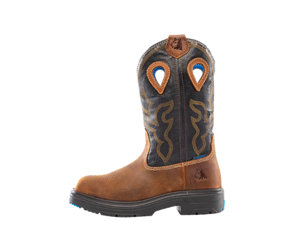 Steel Blue Men's Blue Heeler Steel Toe WP Western Work Boot- Black- 813945 - Overlook Boots
