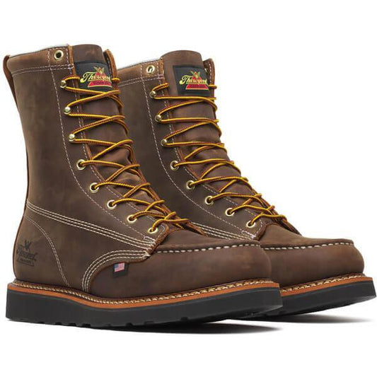 Thorogood Men's American Heritage 8" Moc Toe Wedge Work Boot - Brown - 814-4235 - Overlook Boots