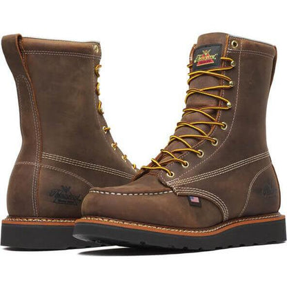 Thorogood Men's American Heritage 8" Moc Toe Wedge Work Boot - Brown - 814-4235 - Overlook Boots