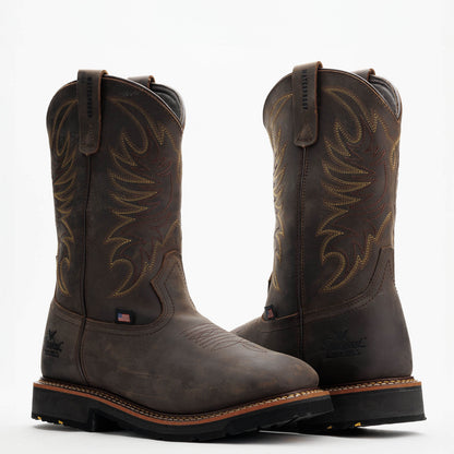 Thorogood Men's Western 11" Square Toe Waterproof Slip Resistant Work Boot -Horse- 814-4337 - Overlook Boots