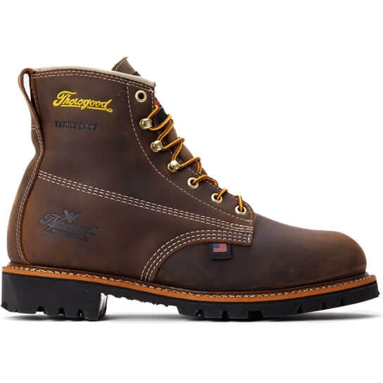 Thorogood Men's American Heritage 6" Waterproof Work Boot -Brown- 814-4514  - Overlook Boots