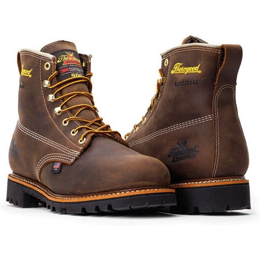 Thorogood Men's American Heritage 6" Waterproof Work Boot -Brown- 814-4514  - Overlook Boots