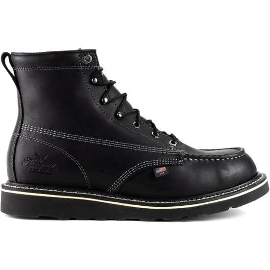 Thorogood Men's American Heritage Midnight 6" Soft Toe USA Made Wedge Work Boot - 814-6206  - Overlook Boots