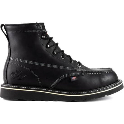 Thorogood Men's American Heritage Midnight 6" Soft Toe USA Made Wedge Work Boot - 814-6206  - Overlook Boots