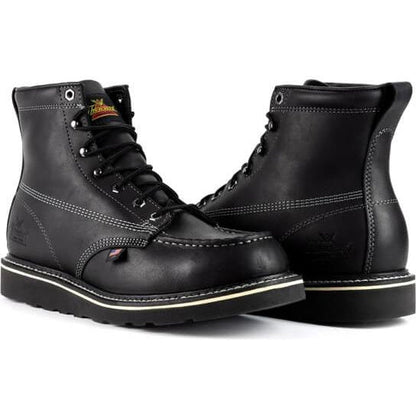 Thorogood Men's American Heritage Midnight 6" Soft Toe USA Made Wedge Work Boot - 814-6206  - Overlook Boots