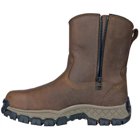 Hoss Men's Recon 8" Composite Toe Waterproof Slip Resistant Wellington Work Boot - Brown 84012 - Overlook Boots