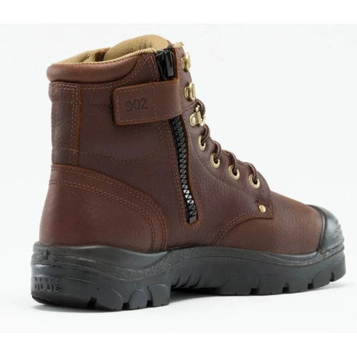 Steel Blue Men's Argyle Met Bump 6" Waterproof MG Steel Toe Side Zipper Work Boot - Oak - 862902 - Overlook Boots