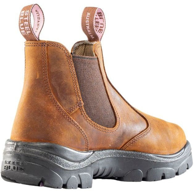 Steel Blue Women's Hobart Steel Toe Waterproof Metguard Work Boot -Brown- 892854 - Overlook Boots