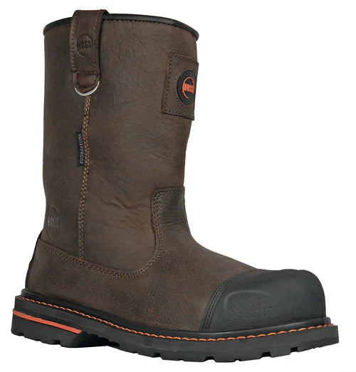 Hoss Men's Cartwright II 10" Comp Toe Waterproof Work Boot - Brown - 90215 6 / Wide / Brown - Overlook Boots