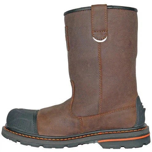 Hoss Men's Cartwright II Soft Toe Waterproof Wellington Work Boot - Brown 90216  - Overlook Boots