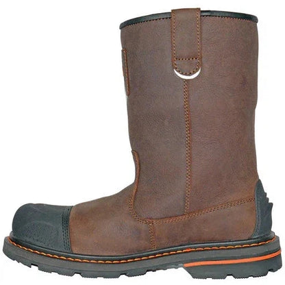 Hoss Men's Cartwright II Soft Toe Waterproof Wellington Work Boot - Brown 90216  - Overlook Boots