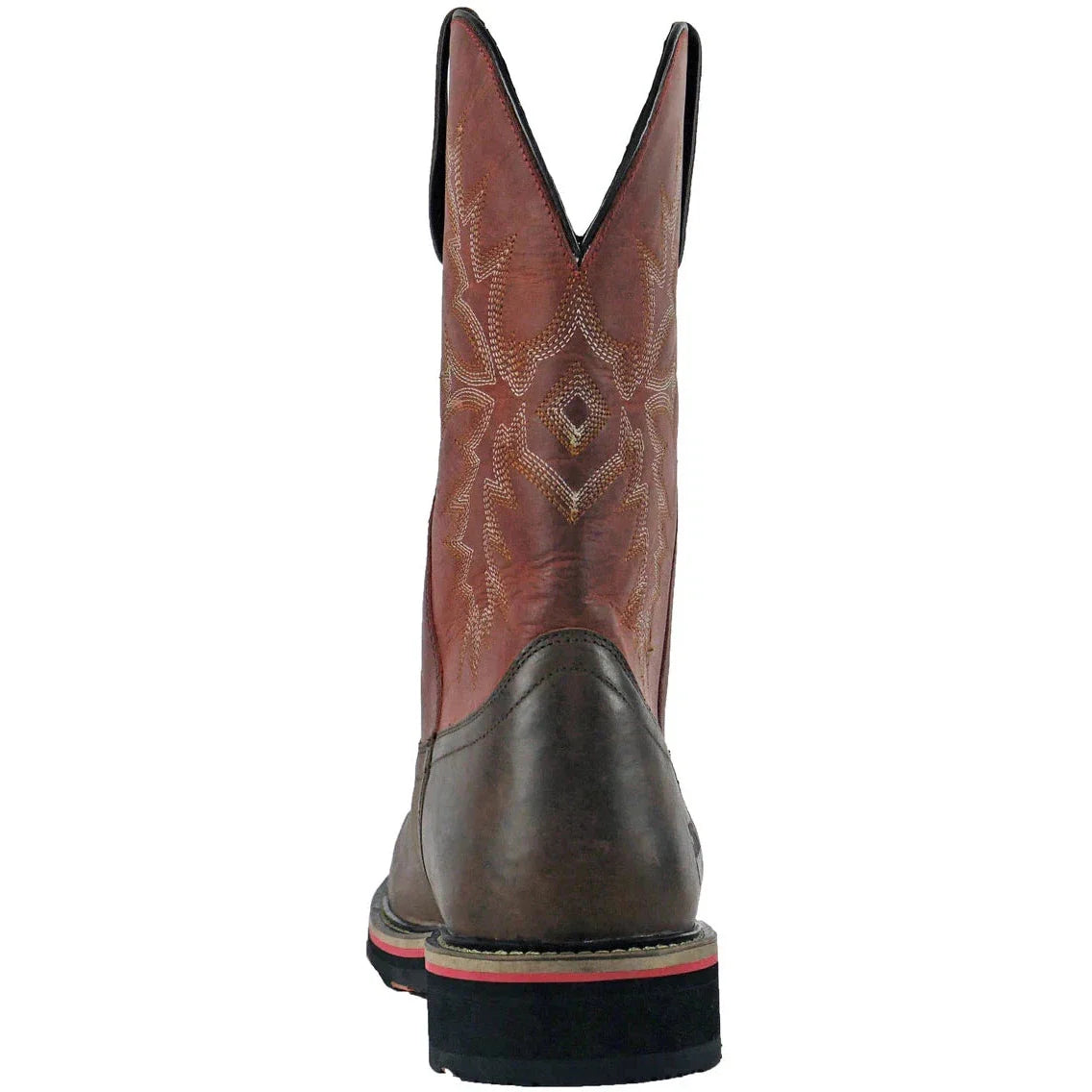 Hoss Men's Landon Cognac 11" Steel Toe Western Work Boot - Cognac/Red 92045 - Overlook Boots