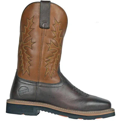 Hoss Men's Landon 11" Soft Toe Western Work Boot - Brown 92046  - Overlook Boots