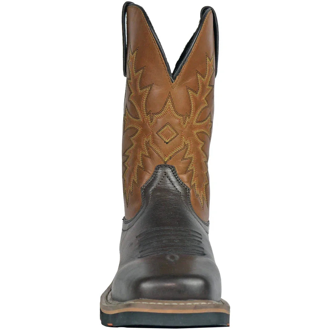 Hoss Men's Landon 11" Soft Toe Western Work Boot - Brown 92046  - Overlook Boots