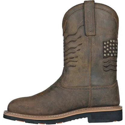 Hoss Men's Rushmore Soft Toe Waterproof Puncture Resistant Western Work Boot- Brown- 92060 - Overlook Boots