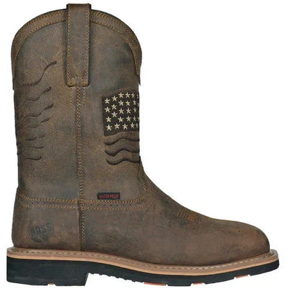 Hoss Men's Rushmore Composite Toe Waterproof Puncture Resistant Western Work Boot- Brown- 92065 - Overlook Boots