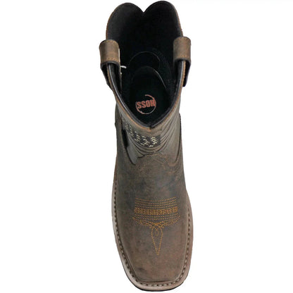 Hoss Men's Rushmore Soft Toe Waterproof Puncture Resistant Western Work Boot- Brown- 92060 - Overlook Boots