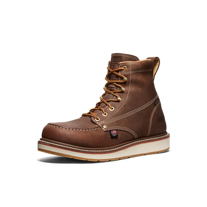 Keen Men's Liberty 6" Carbon Toe Waterproof Work Boot- Chestnut- 1030604 - Overlook Boots