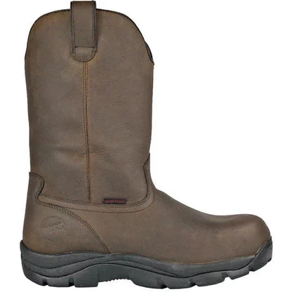Hoss Men's Wildfire Puncture Resistant Wellington Work Boot- Brown- 94010  - Overlook Boots