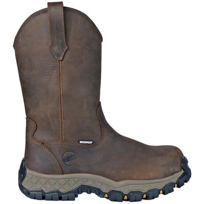 Hoss Men's Recon 11" Composite Toe Waterproof Wellington Work Boot- Brown- 94011 - Overlook Boots