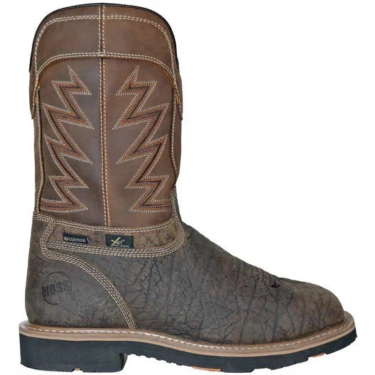 Hoss Men's Fracker Composite Toe Puncture Resistant Metguard Work Boot- Brown- 94030 - Overlook Boots
