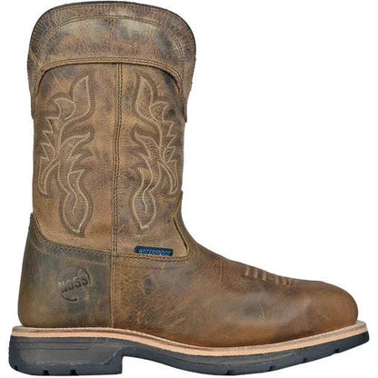 Hoss Men's Brisbee Composite Toe Waterproof Western Work Boot- Brown- 94050 - Overlook Boots