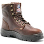 Steel Blue Men's Argyle 6" Waterproof Soft Toe Waterproof Work Boot - Oak - 810952 7 / Medium / Brown - Overlook Boots