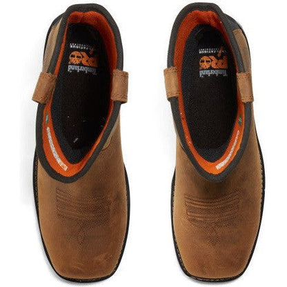 Timberland Pro Men's True Grit Pull On Composite Toe Waterproof Work Boot- Brown- TB1A24BH214 - Overlook Boots