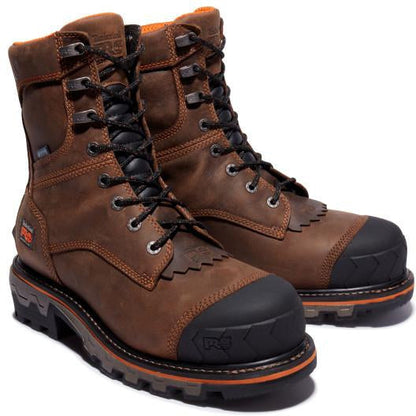 Timberland Pro Men's Boondock Heavy Duty Composite Toe Waterproof 400G Logger Work Boot - TB1A28SB214 7 / Medium / Brown - Overlook Boots