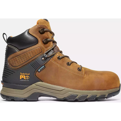 Timberland Pro Men's Hypercharge 6" Composite Toe Waterproof Work Boot -Brown- TB1A1RVS214 7 / Medium / Brown - Overlook Boots