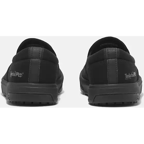 Timberland Pro Men's Burbank Soft Toe Slip On Work Shoe -Black- TB0A619Y001 - Overlook Boots