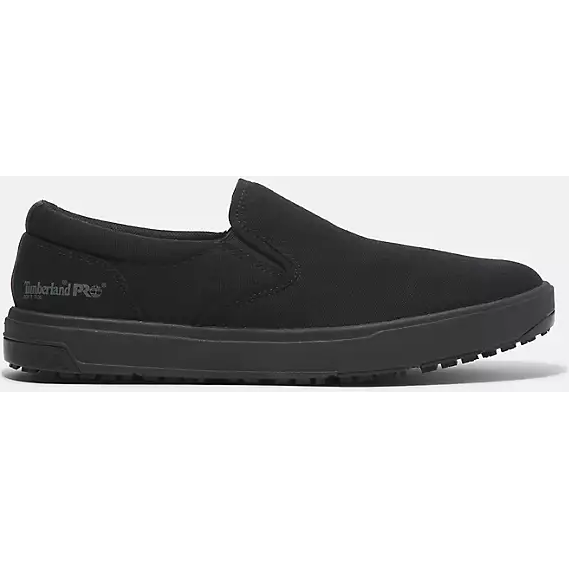 Timberland Pro Men's Burbank Soft Toe Slip On Work Shoe -Black- TB0A619Y001 3.5 / Medium / Black - Overlook Boots