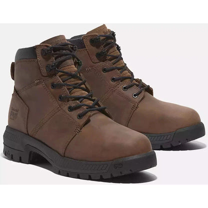 Timberland Pro Men's Montauk 6" Steel Toe Work Boot Brown- TB0A66D3EM4  - Overlook Boots